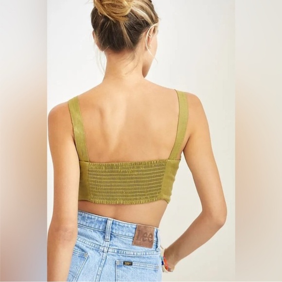 Anthropologie Tie-Front Bra Top sz S black - Picture 4 of 8